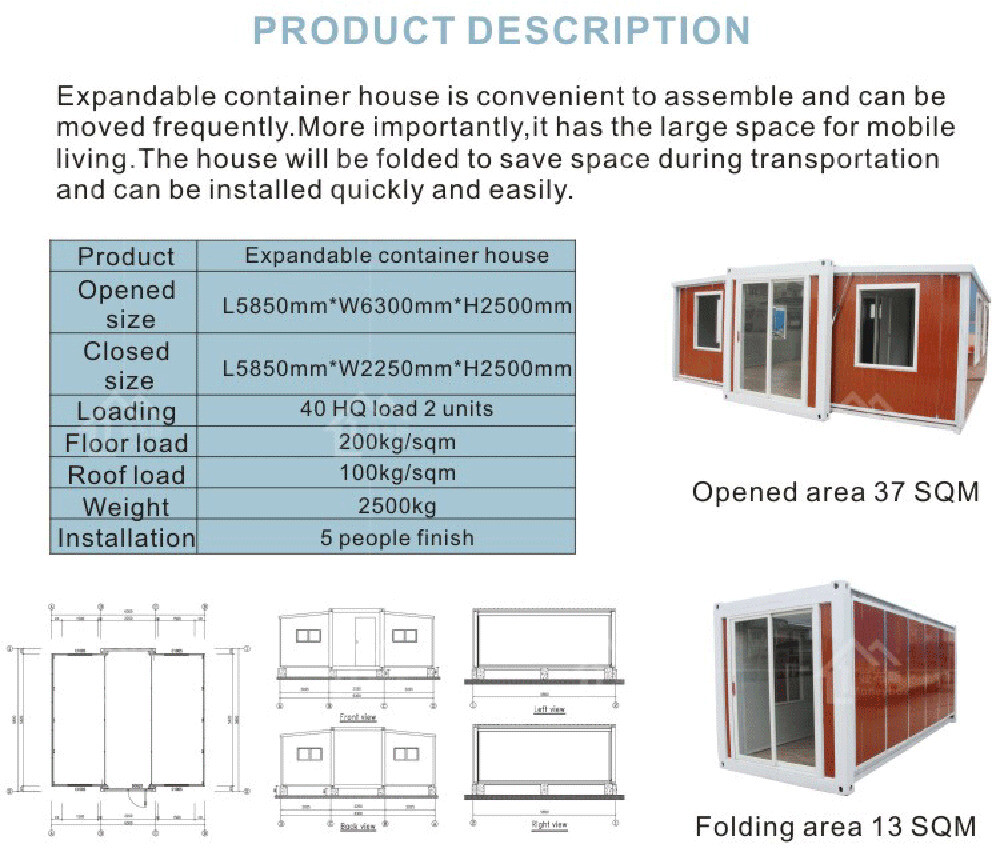 2-Pack 20FT Mobile Expandable Container House Utilities Full Bathroom/Bedroom