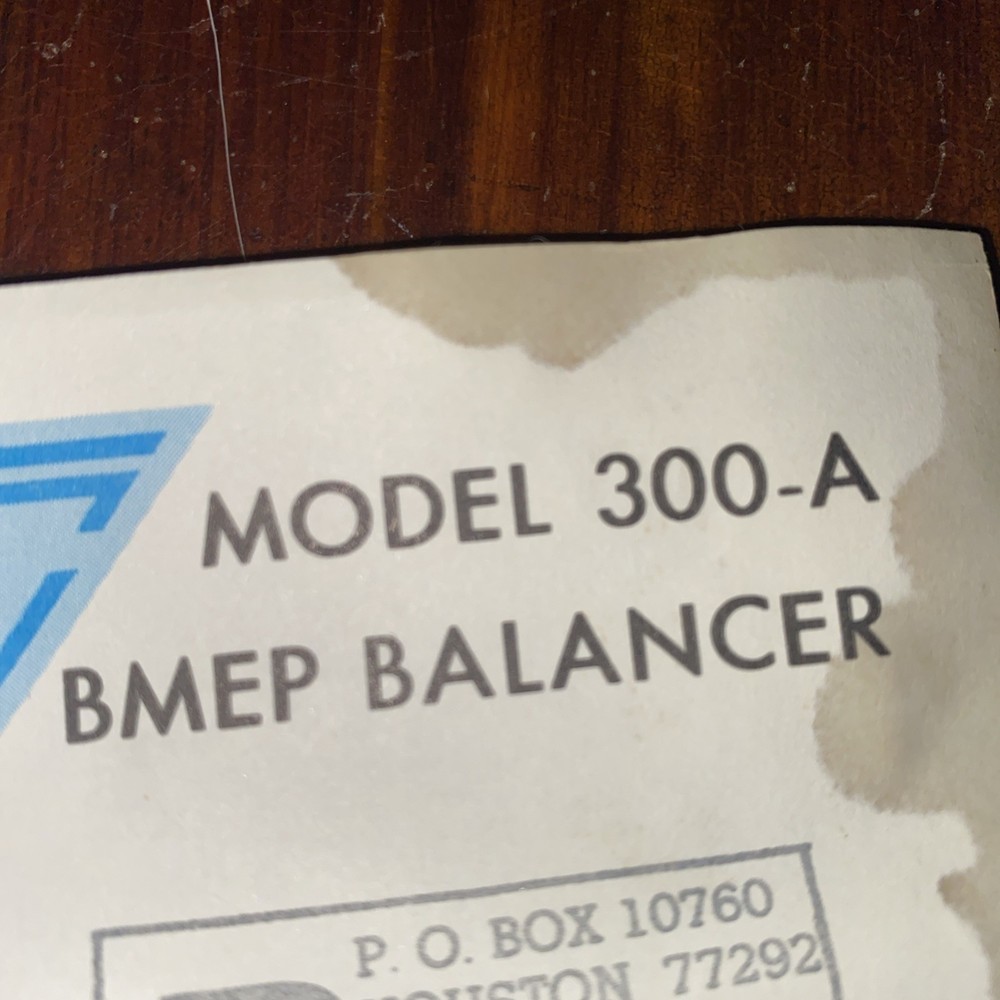 General Thermodynamics Corp. BMEP BALANCER #300-A