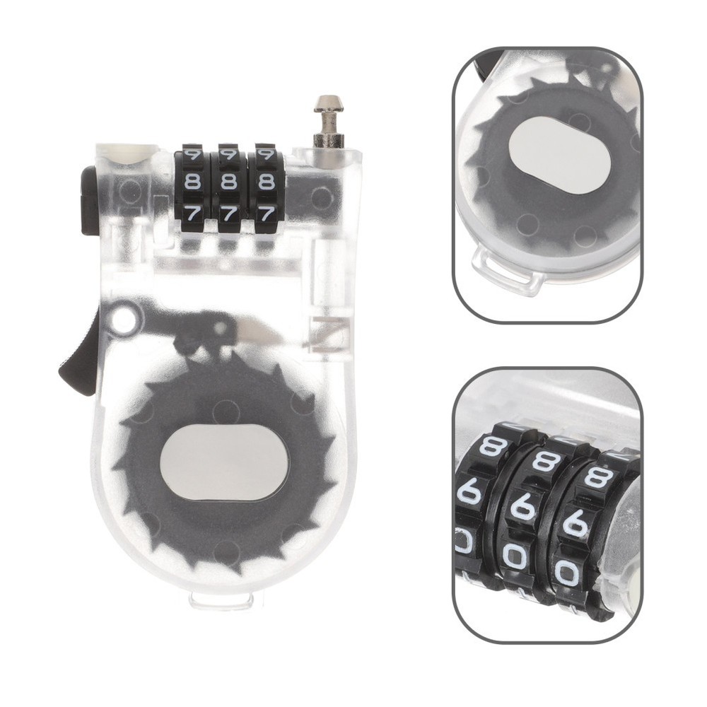 2 Pieces Snowboard Lock for Public Rack Retractable Flexible Length Combination