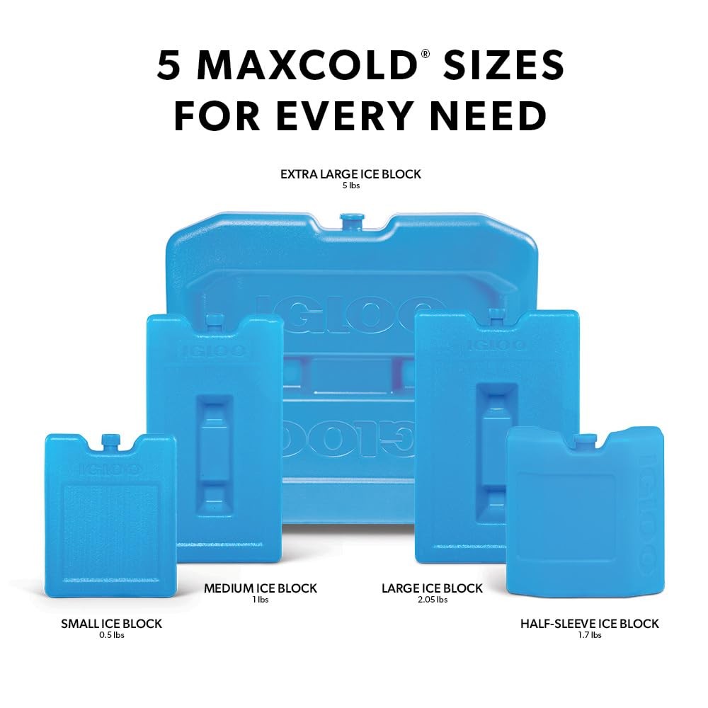 Reusable Ice Packs for Coolers - Igloo Maxcold Medium 2 Pack