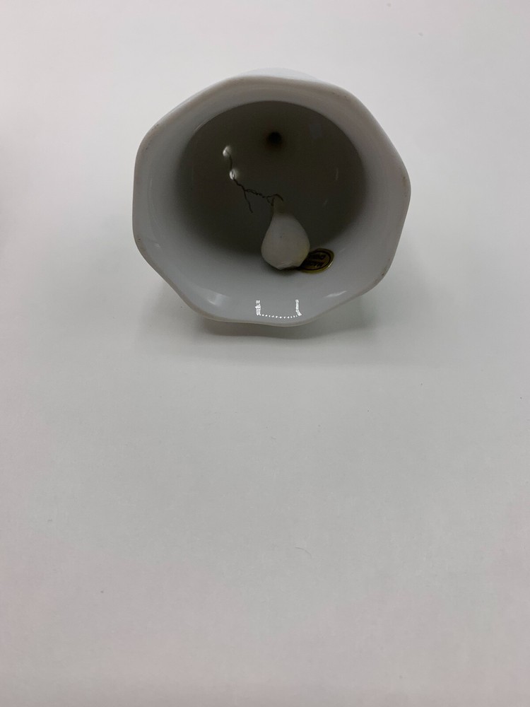 Victoria Canada White Ceramic Bell 3" Tall