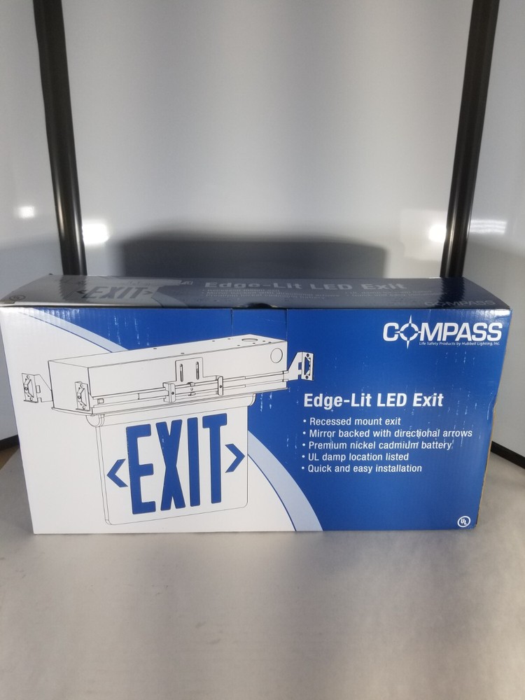 Compass CELS1RNE LED Emergency Exit Sign Red Letter Please Read Description
