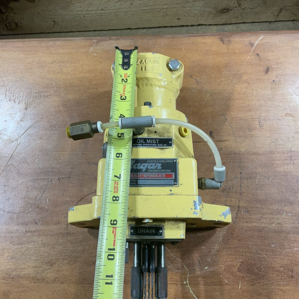 Zagar Gearless Multi-Spindle Drill head For Drill Press, Flat Bit Drive