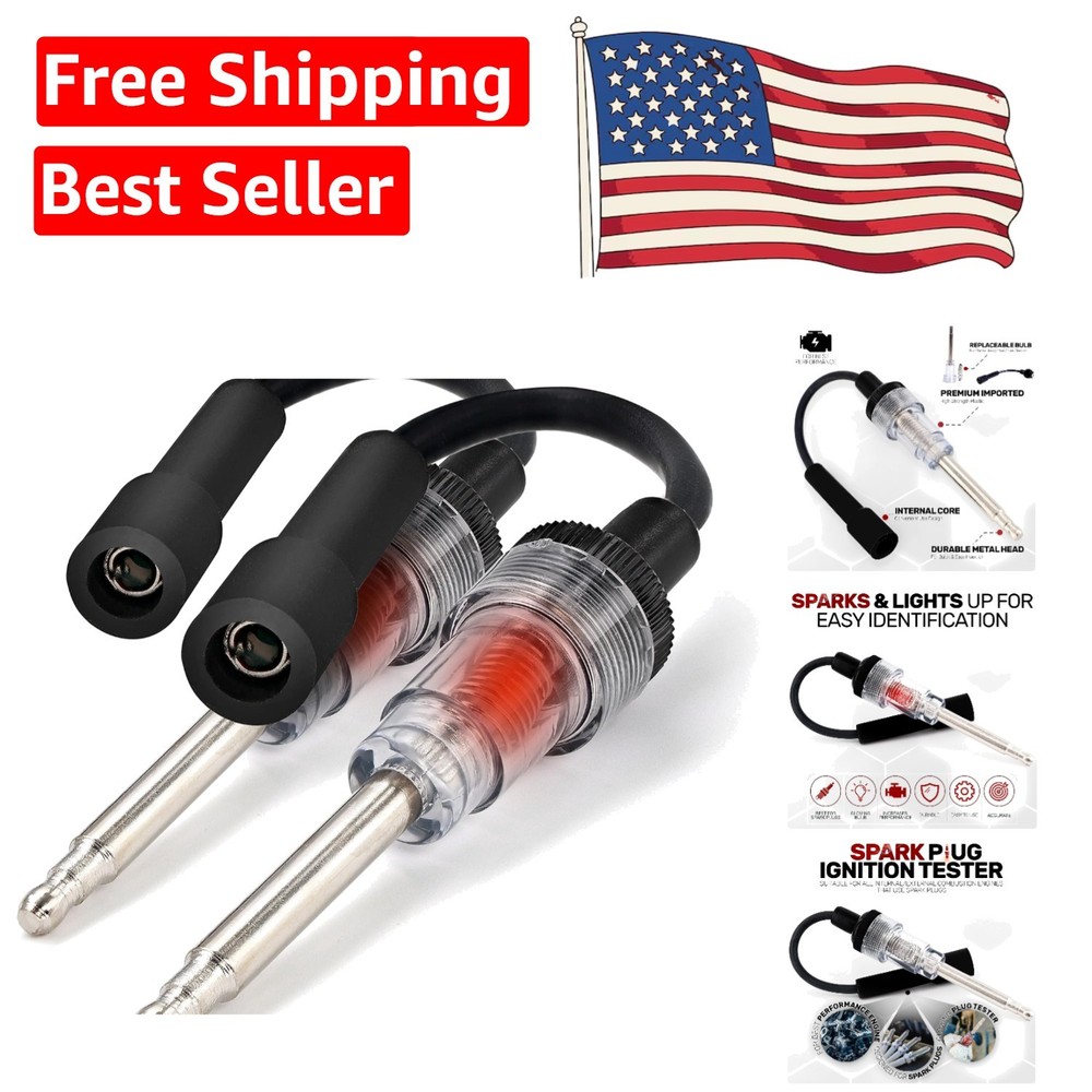 Fool-Proof Ram-Pro Spark Tester - 6-12 Volt Diagnostic Tool for Engines (2-Pack)