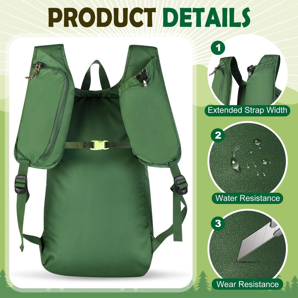 12L Ultralight & Thin Packable Daypack, Small Foldable Hiking Backpack Travel...