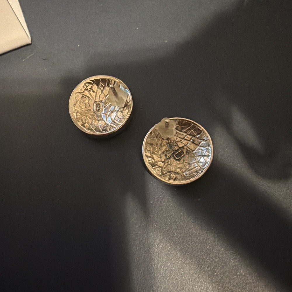 Sterling Silver Inlay "Mountain" Earrings