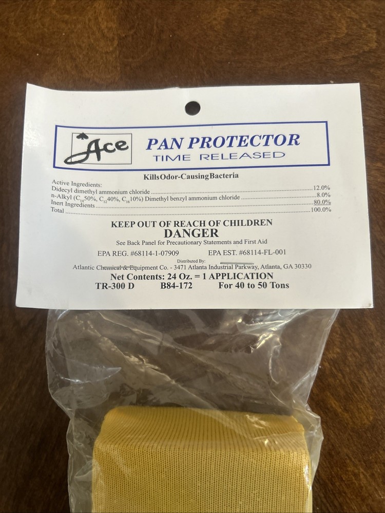 Ace TR-300DPan Protector Time Released Kills Odor Causing Bacteria 40 To 50 Tons