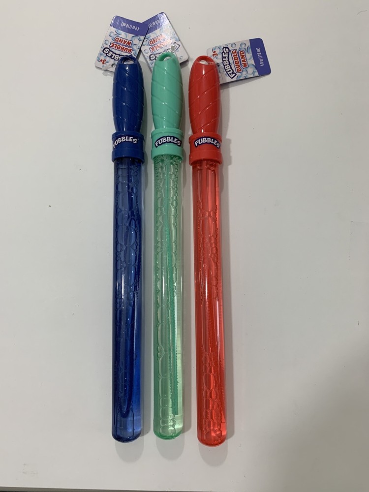 Fubbles Bubble Wands Set Of 3 4 Oz.