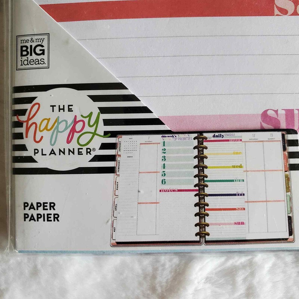 The Happy Planner Big Half Sheet Note Paper Daily Schedule