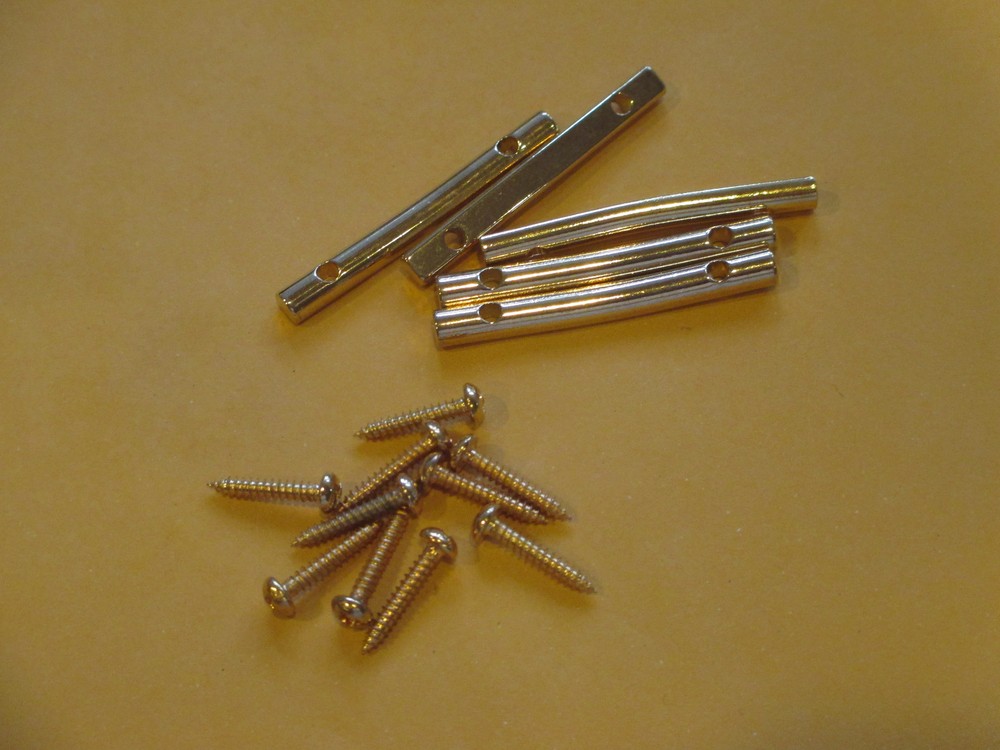 5 GUITAR STRING RETAINER BARS for HEADSTOCK - GOLD