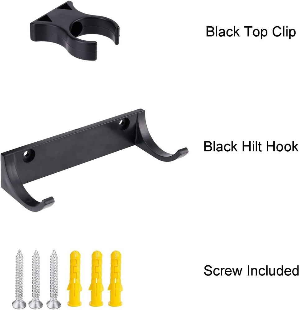 Horizontal Lightsaber Wall Mount Holder Light Saber Display Rack Hook Stand, Com