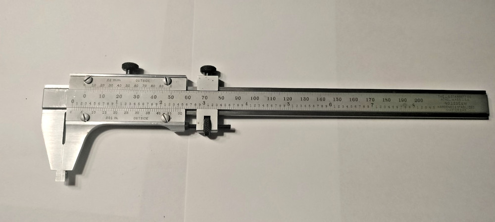 1 - Starrett #123 E & M 200mm/8" Master Vernier Caliper