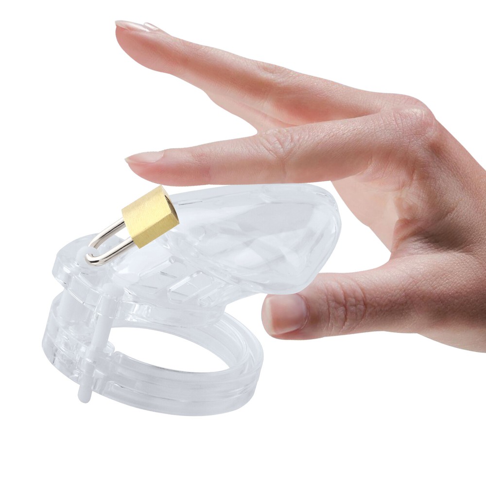 Small/Large Chastity Cage Male Locking Belt Device Lockable Binding Restraint