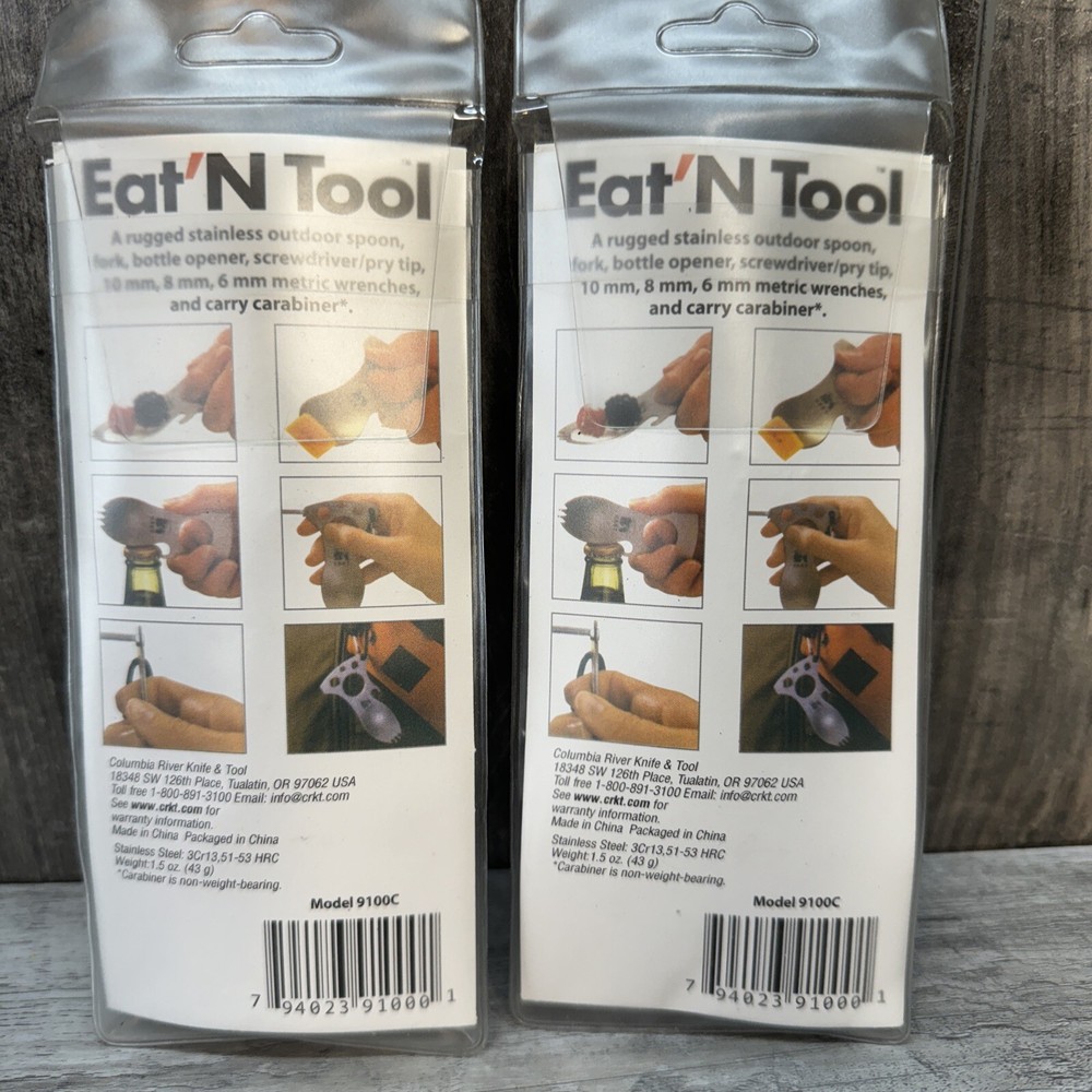 2 Pack New CRKT TOOL EAT'n TOOL Multi-Tool SURVIVAL SPOONS