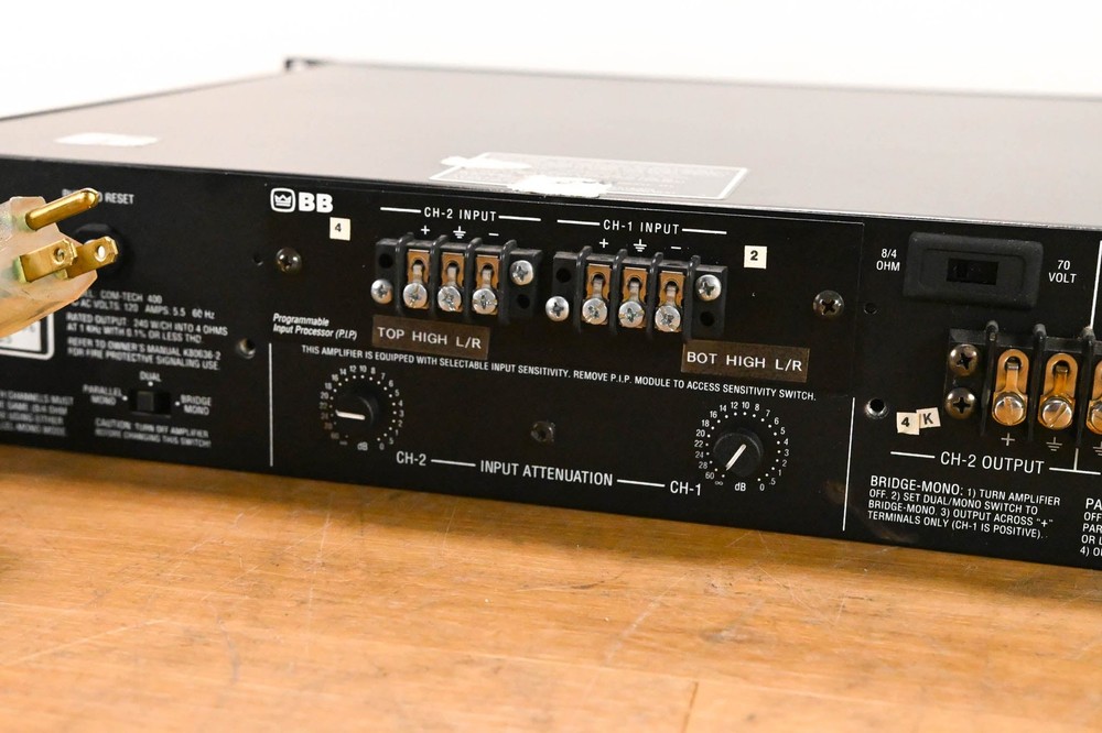 Crown Com-Tech 400 2-Channel Power Amplifier CG01ZTK
