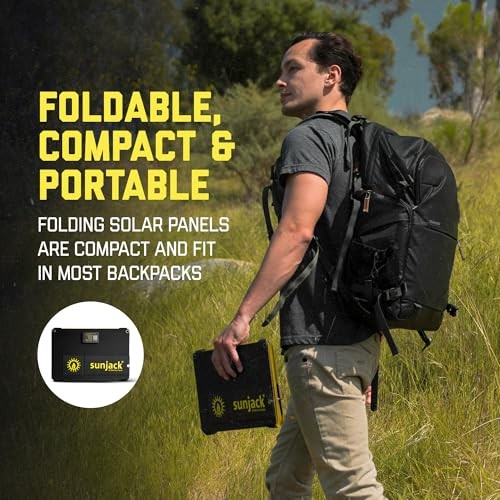 – Foldable Solar Panel, ETFE Waterproof Portable Solar Panel with 40 Watt