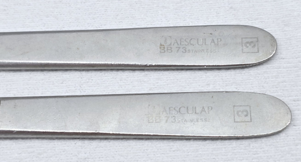 (2x) Aesculap BB73 Knife Handle #3 5" (125mm)