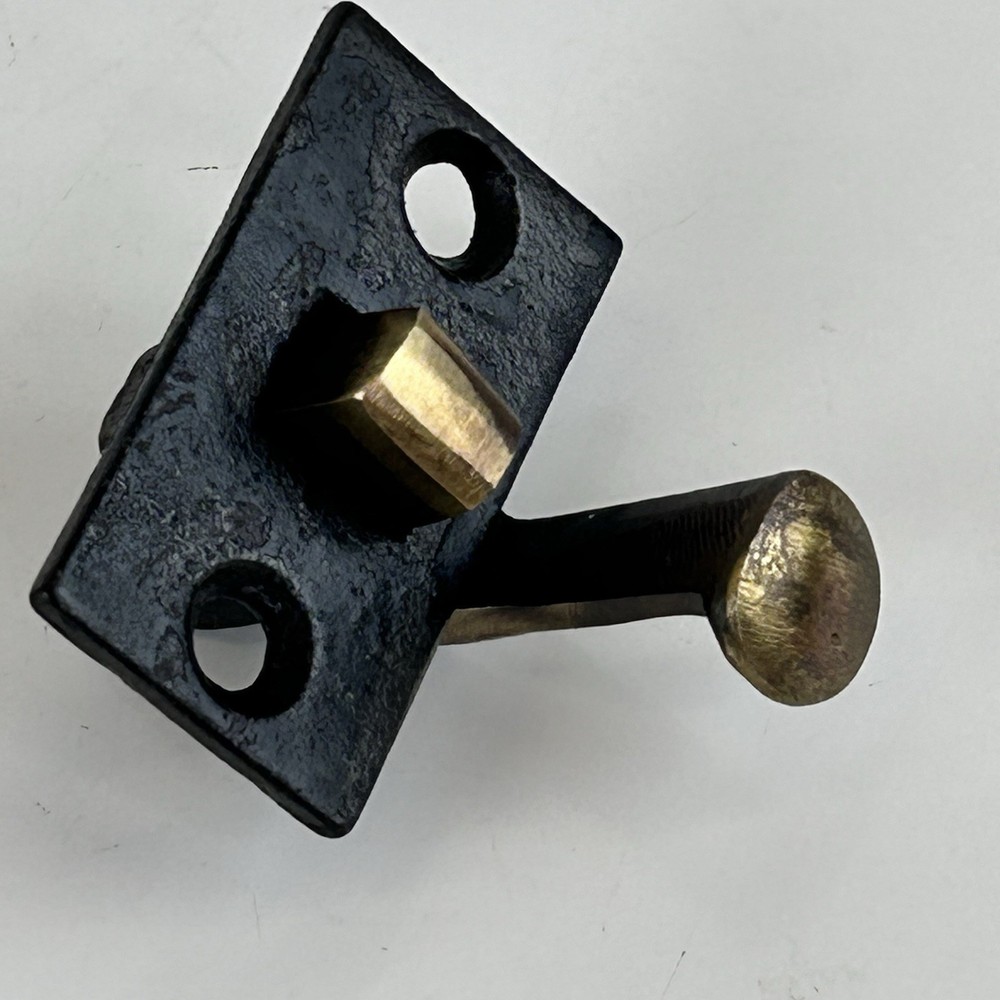Antique Brass And Cast Iron Window Sash Latch
