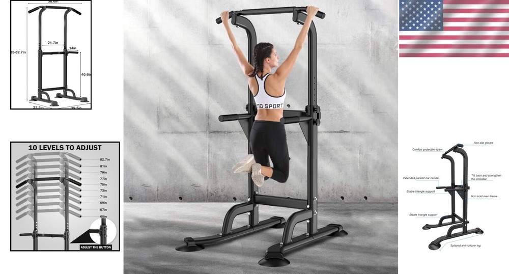 Multi-functional Power Tower for Strength Training - Supports Up to 330 lbs