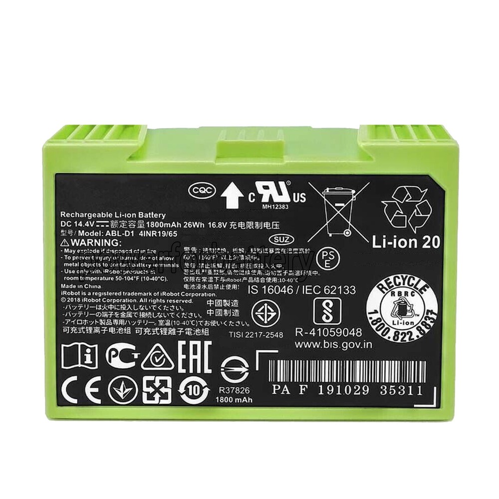 14.4V Battery for iRobot Roomba i7 e6 7550 e5 e5152 e5154 - ABL-D1 e and i Serie