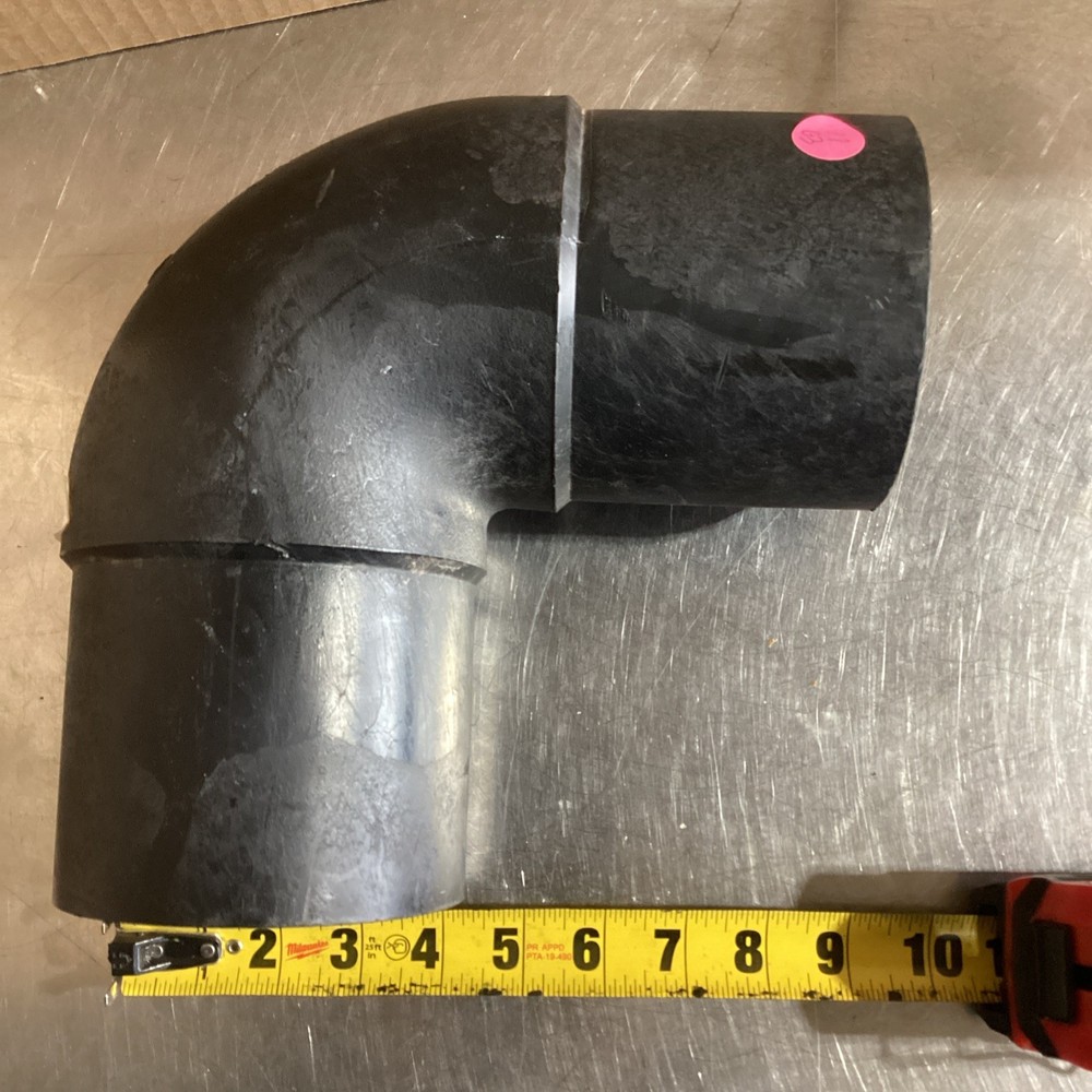 90 Degree Elbow Black 4 IPS, 3.5” Inner 4.5” Outer