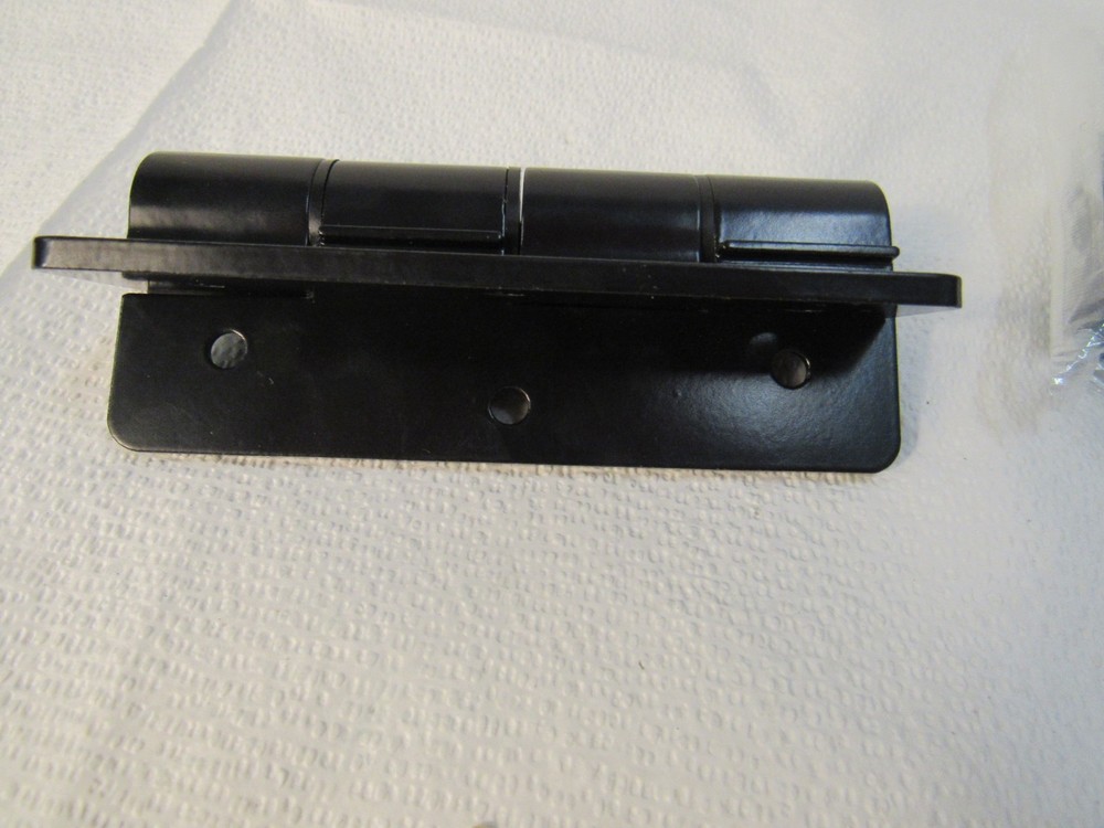 Black Aluminum Spring Gate Hinges With Hardware 4-3/4" One Pair Self Closing