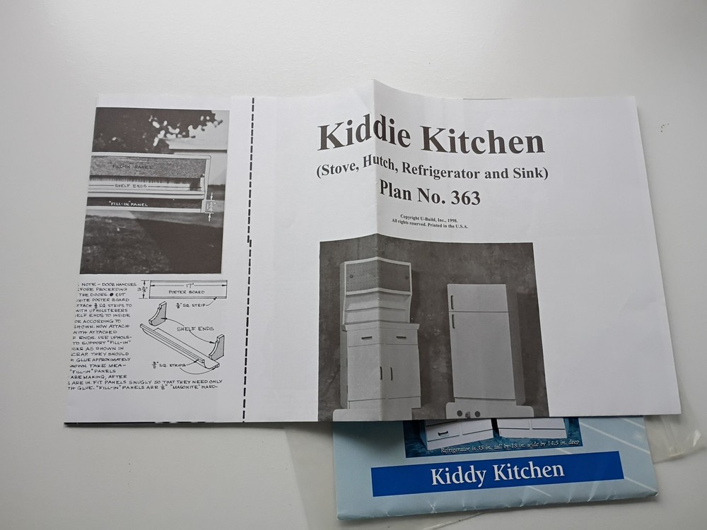 U-Bild Kiddy Kitchen Pattern Plan #363 - Woodworking