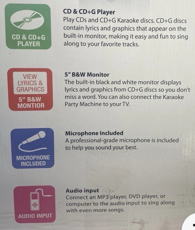 GPX Karaoke Party Machine JM332B plus CD+Gs