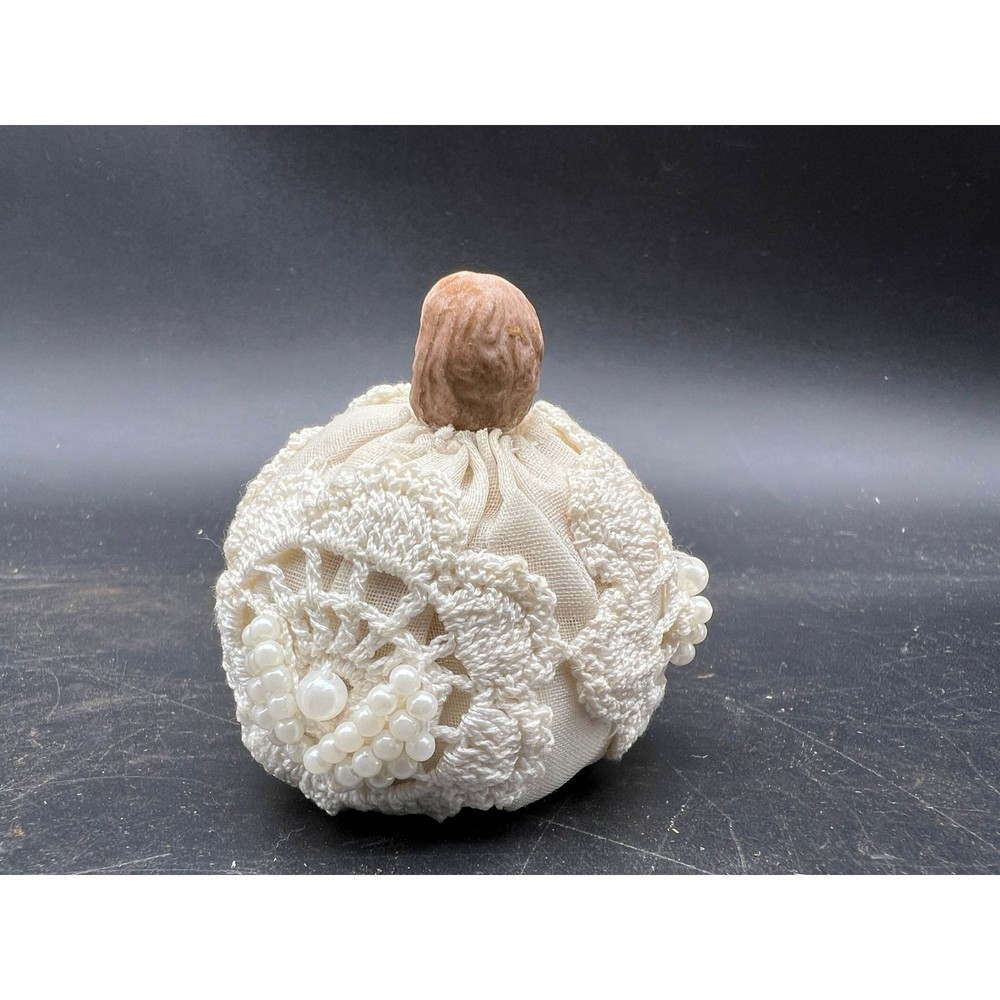 Vintage Tiny Bisque Doll Pin Cushion
