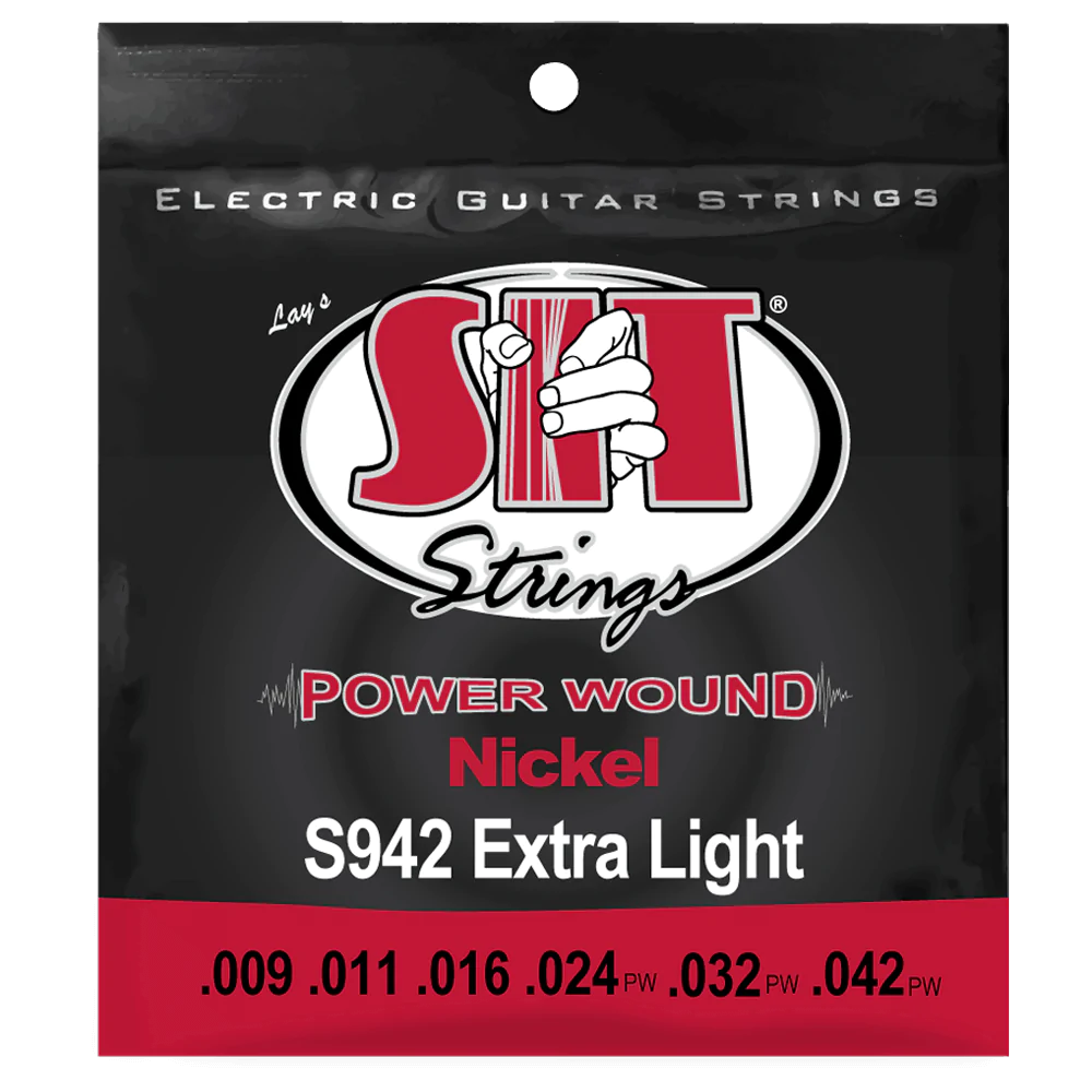 6 Sets! SIT Strings S942 Extra Light Power Wound Nickel .009-.042