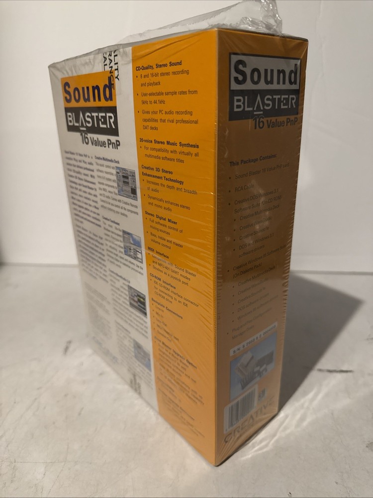 Creative Labs Sound Blaster 16 Value PnP NOS