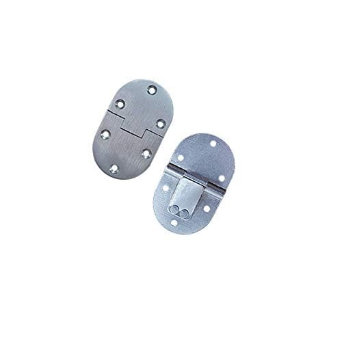 QCAA Solid Brass Butler Tray, Folding 2 Pack (2-1/2"x1-1/2"), Satin Chrome