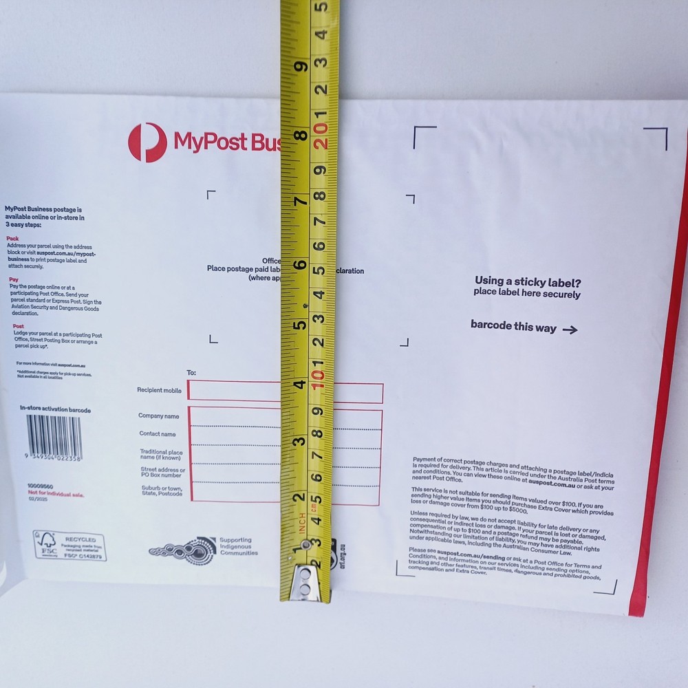 10x Australia Post Extra Small Flat Rate Padded Mailer Austpost No Postage
