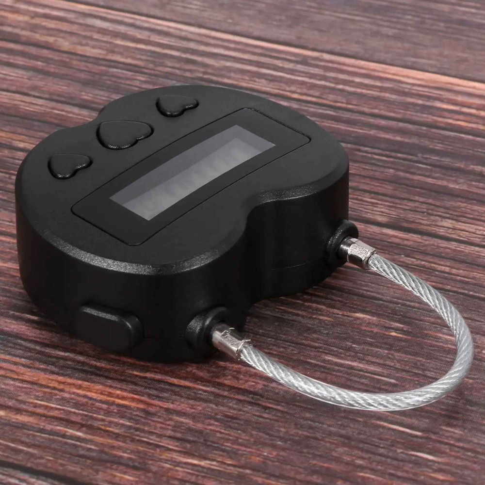 1x Black Time Lock LCD Display Time Lock Multifunction Travel Electronic Timer