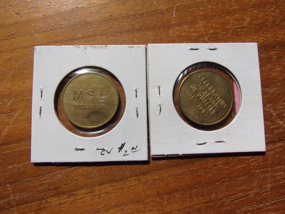 LANSING MICHIGAN 2 DIFF TRANSIT TRADE TOKEN