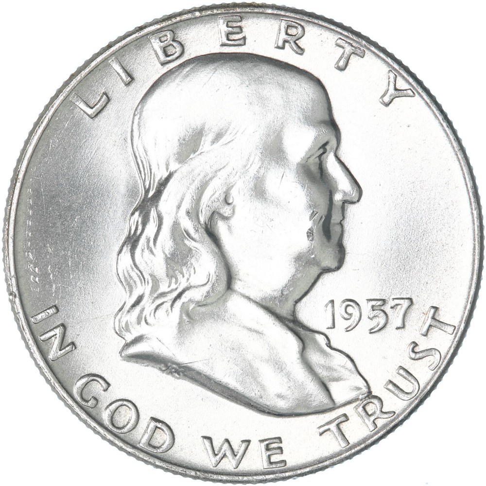 1957 (P) Franklin Half Dollar 90% Silver BU