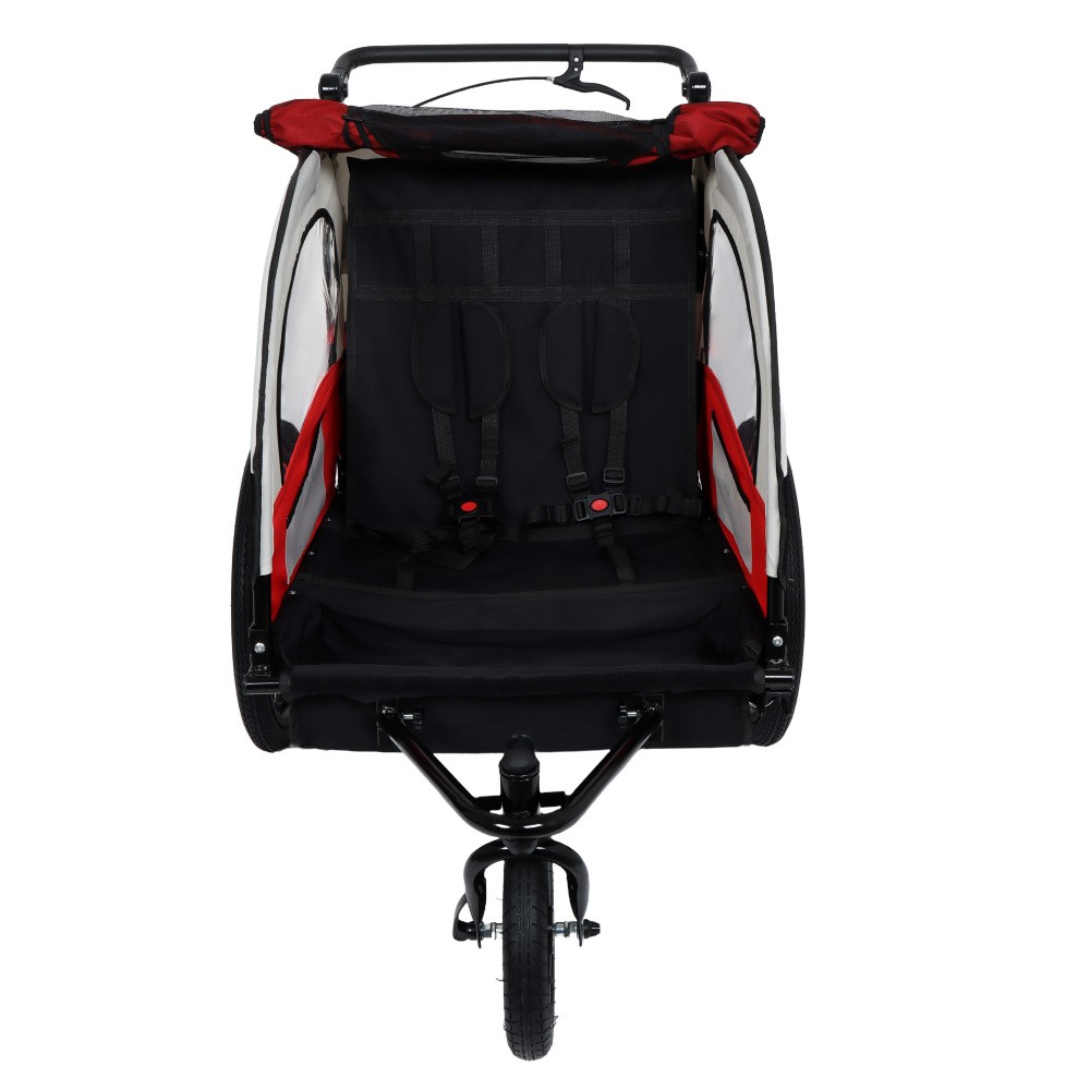 Double Stroller 5-Point Harness Foldable Swivel Front Wheels Storage Bag