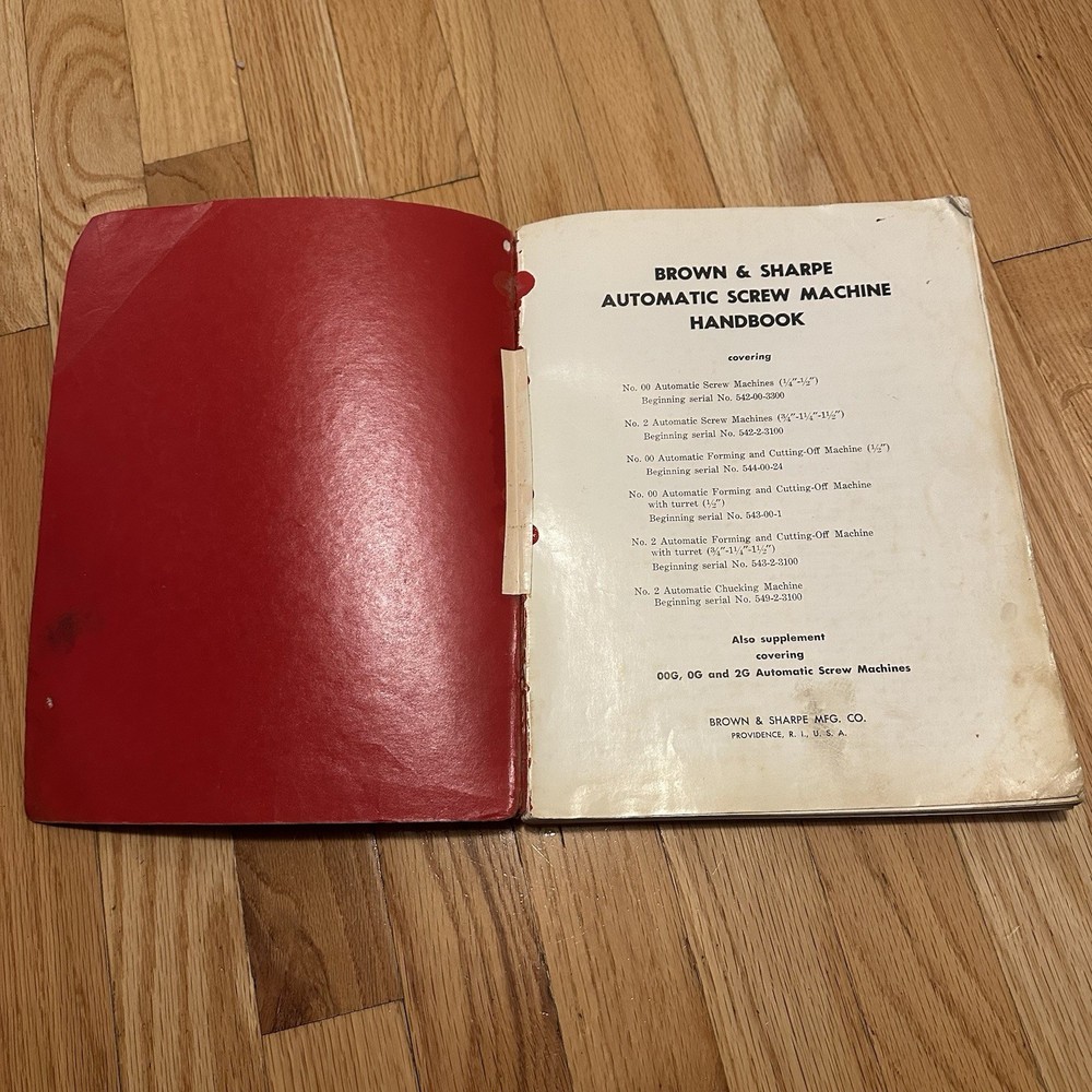 Browne & Sharpe Automatic Screw Machine Handbook