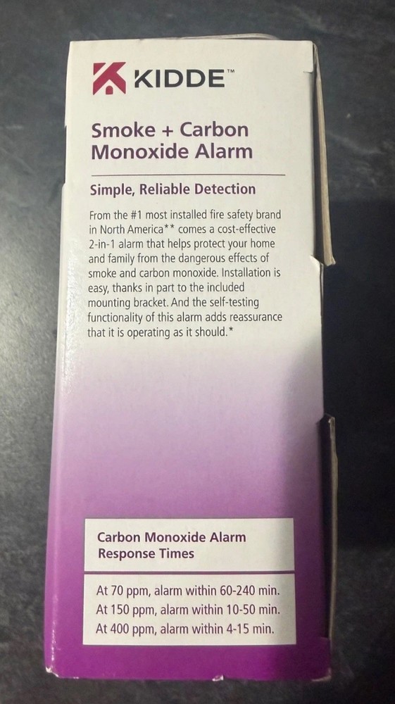 2 Pack KIDDE Smoke & Carbon Monoxide Alarm