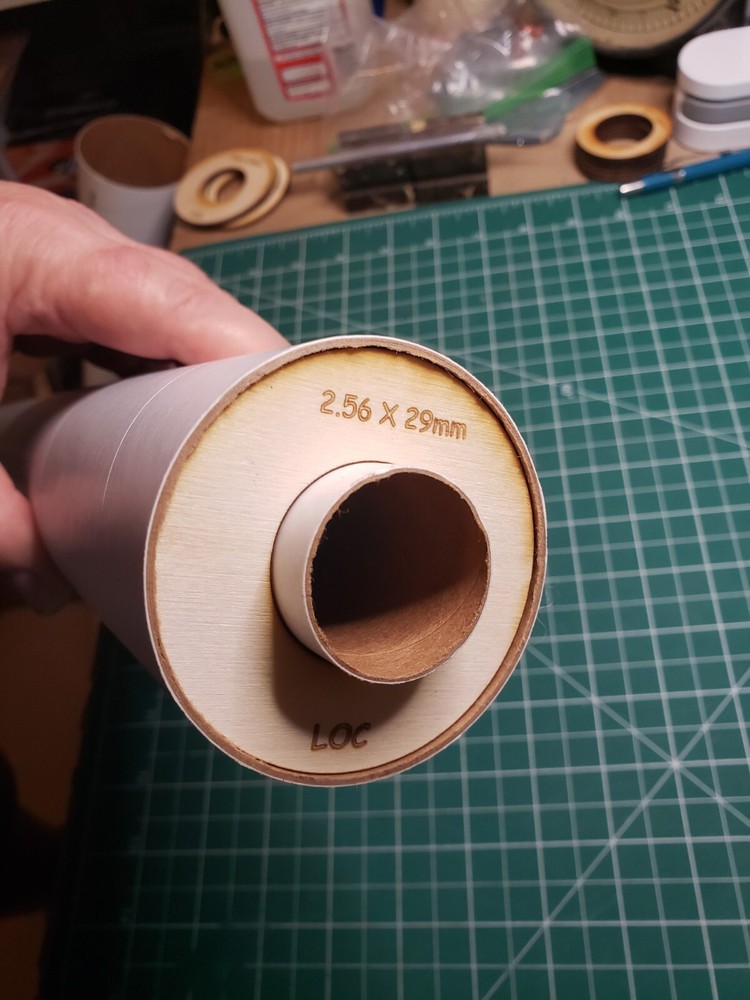 2.56" X 29mm Centering Ring Set For LOC model rocket Tubes