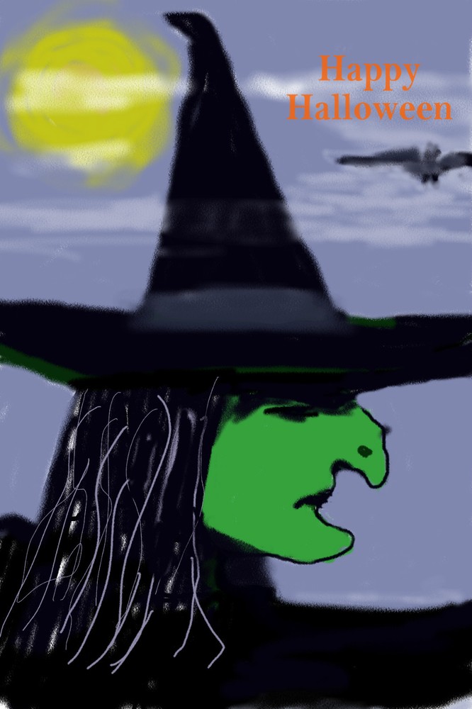 Handmade Artwork Halloween Witch Candy Bag & More Designs