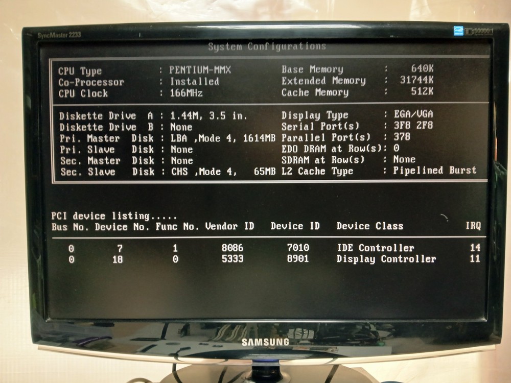 Retro desktop PC QDI EXPLORER IV MOTHERBOAD PENTIUM 166 MMX - TESTED WORKING!