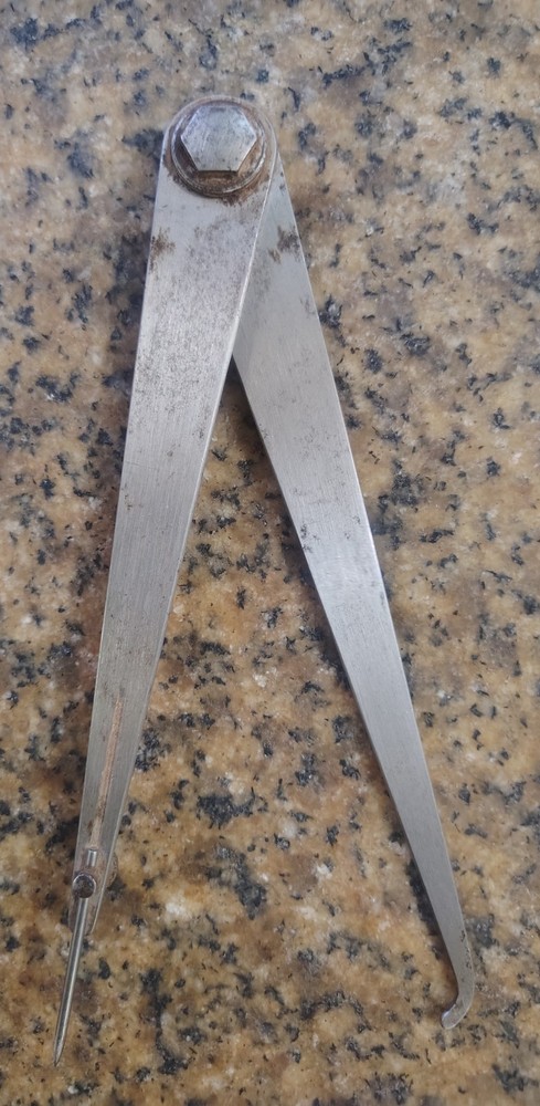 🗽VINTAGE 10" HERMAPHRODITE ID / OD DIVIDER CALIPER