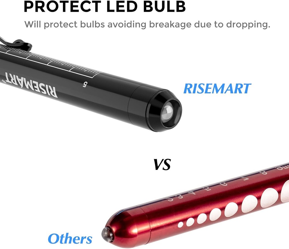 Medical Penlight White LED 2 Pack for Nurses Doctors
