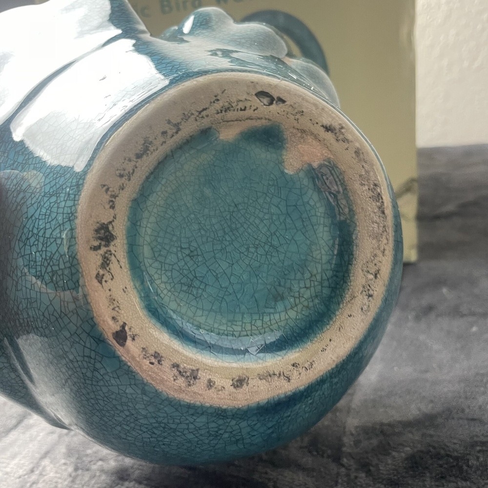 Ceramic Blue Bird Watering Can Cracker Barrel