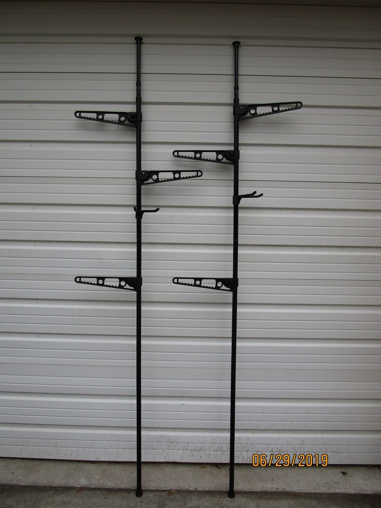 2 Hanging Station/Laundry Pole - Adjustable Floor to Ceiling Fits 63" - 114"