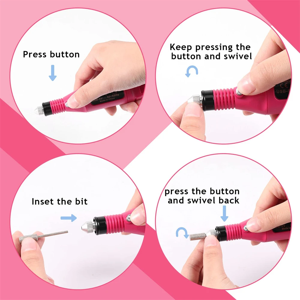 Electric Drill File Nail Machine Nail Sander Manicure Machine Pedicure Tool Set