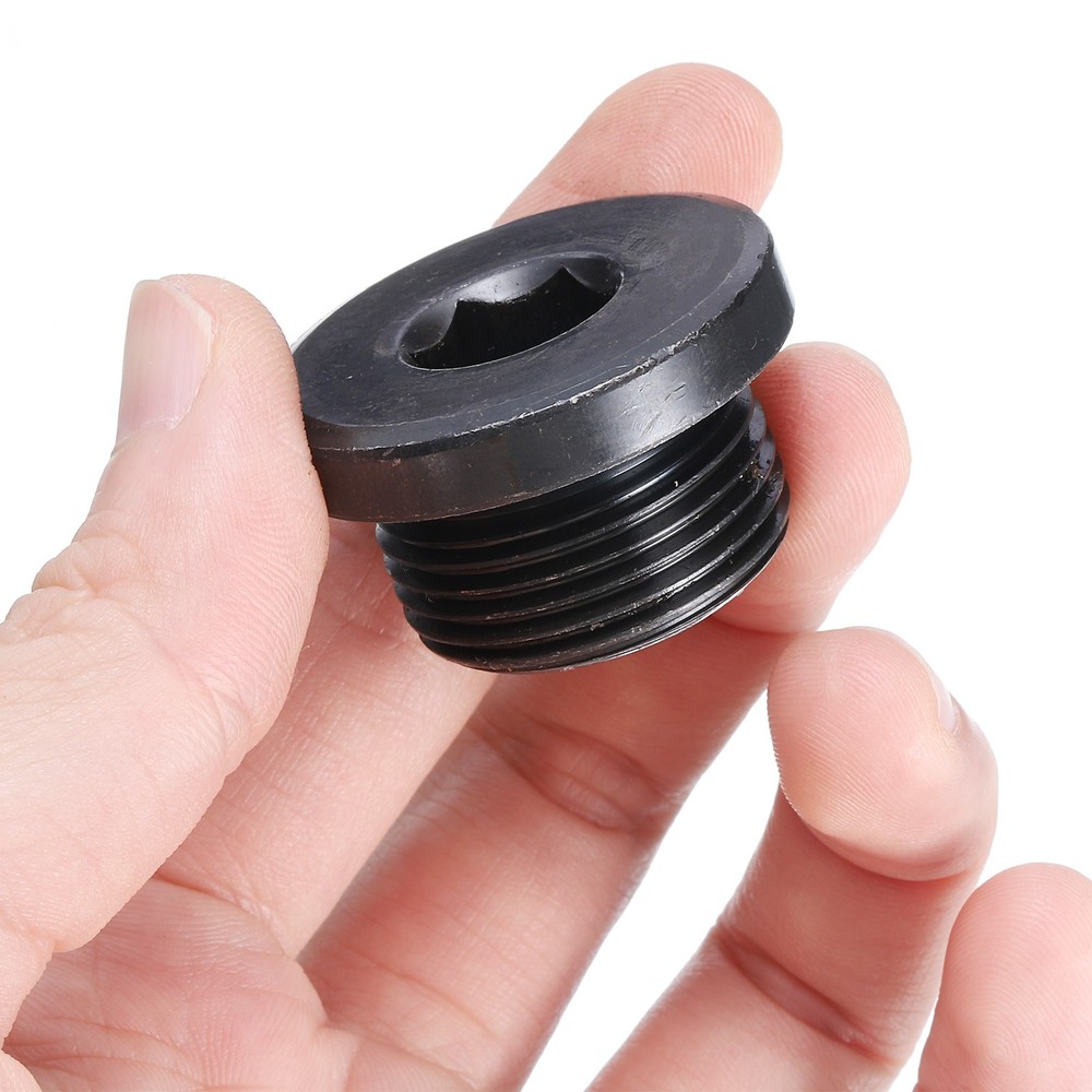 G3/4 Male Outer Head Hex Thread Socket Pipe Plug Fitting, 5Pcs, Black