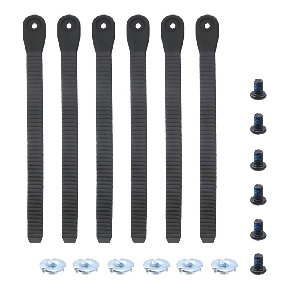 Risbay 6PCS Black ABS Snowboard Binding Ladder Straps Ankle