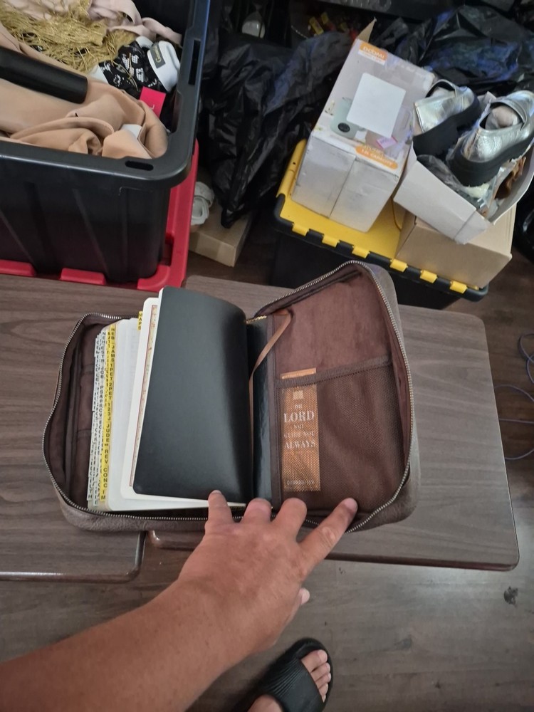 2:Faux Leather Bible Case With Bible